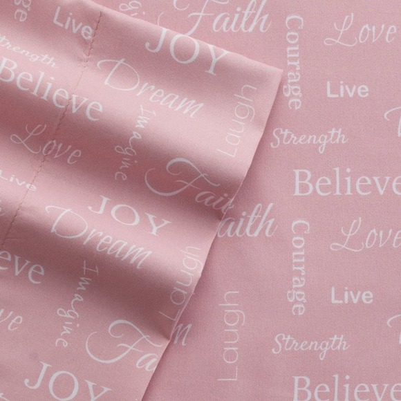 Grand Collection Microfiber Inspirational Sheets - Picture 1 of 4